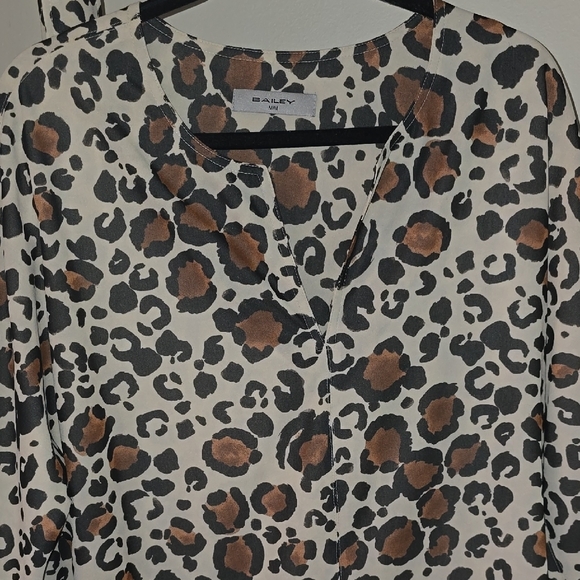 New Designer Animal Leopard Print Long Sleeve Dress - Picture 8 of 9